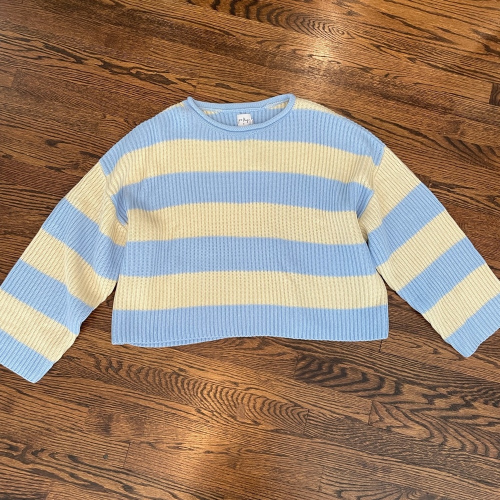 Blue/Cream Striped Sweater